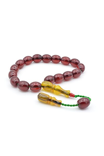 Murty99 Zeyzun Signed Ottoman Model Crimped Amber Efe Mascot Prayer Beads 001