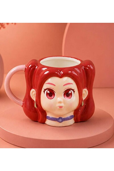 Gift Moda Ceramic Anime Mug Red