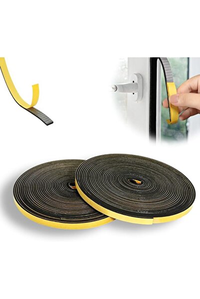 ALMEKAQUZ شريط لاصق ذاتي اللصق من الفوم المطاطي EPDM، شريط عازل للأبواب، قطعتان