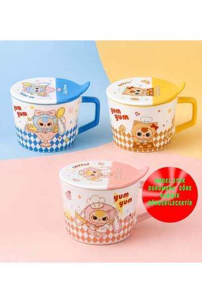 Gift Moda Ceramic Lid Noddle Bowl Yum Yum