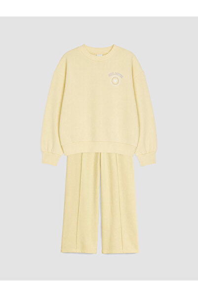 LC Waikiki Yellow Printed Girls' Set