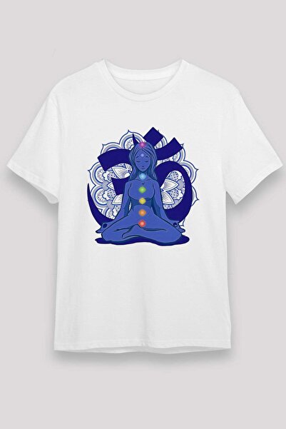 Darkhane Om Printed Unisex White T-Shirt - Tshirt