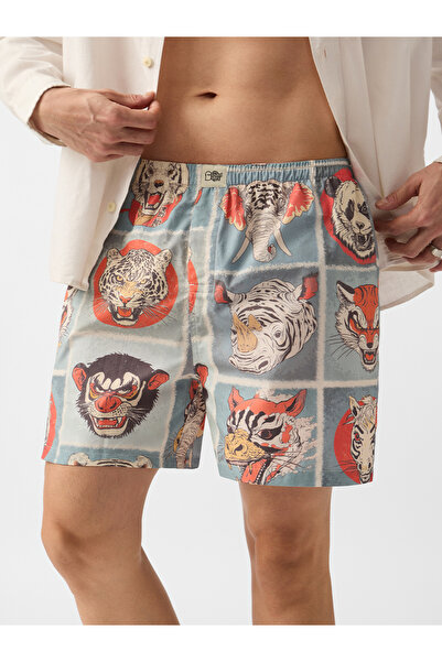 The Souled Store By Styli Blue Men Wild Animal Print Boxers