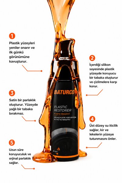 BATURCO 2'li paket - Plastik Yenileyici Ve Onarıcı Seramik Kaplama 2x40ml