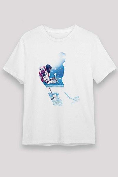 Darkhane Hockey Printed Unisex White T-Shirt - Tshirt