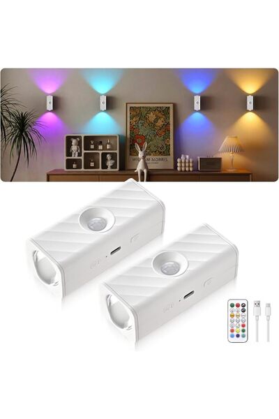 MERTTURM Motion Sensor Night Light, Rechargeable LED Puck Light with Magnetic...