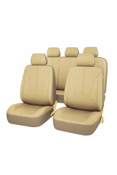 Aptel Set of car seat covers, eco- Leather , beige