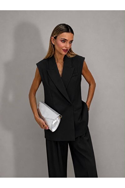 GIA'S WORLD Costum office elegant Vesta plus pantalon - Constum de Toamma fas...