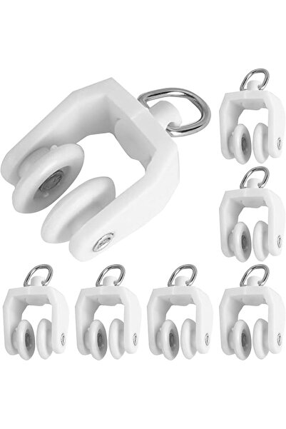 ALMEKAQUZ 30pcs Ceiling Curtain Track Rollers, Heavy-Duty Curtain Track Rolle...
