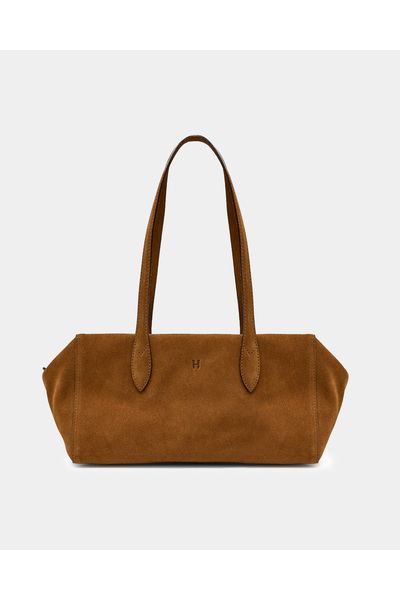 HELMBROOK London Scarlett Nubuck Stylish Daily Office Women's Shoulder Bag - Tan