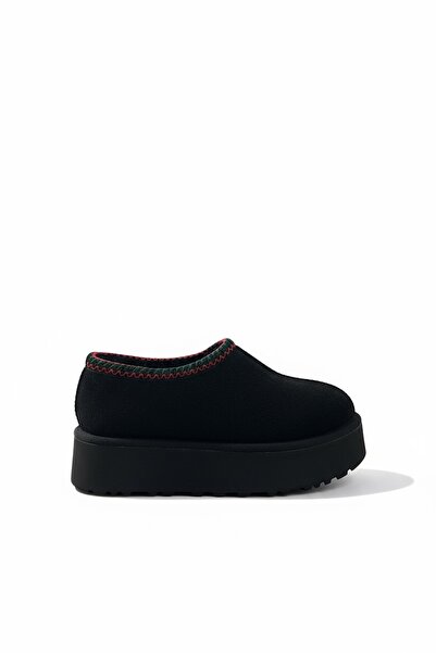 SHOEBELLAS Regor Siyah Süet Kürklü Bot