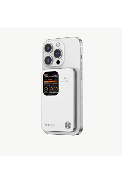 Linktech WP19 4'ü 1 Arada Dijital Ekranlı 5000mAh 15W Kablosuz Akıllı Saat Şa...