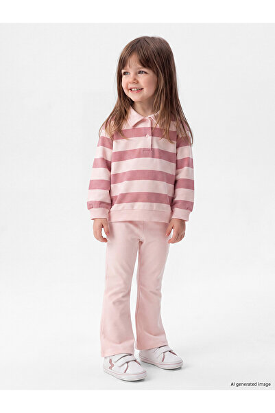 LC Waikiki Lcw Baby Pink Striped Baby Girl Set