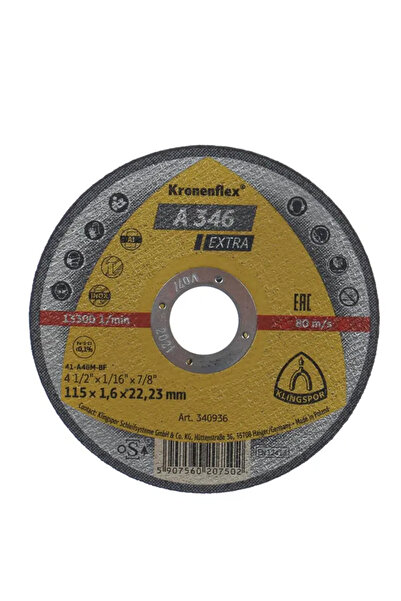 KLİNGSPOR Disc de tăiere Kronenflex A346 Extra pentru oțel inoxidabil și oțel...