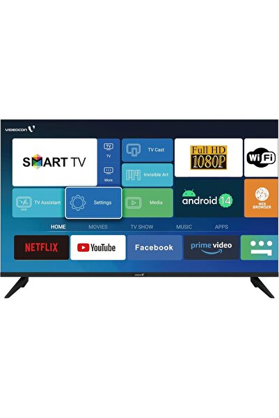 Videocon 43 Inch Edgeless FHD Android 14 Smart TV 2024 New Model Google Play ...