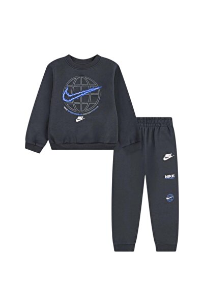 Nike Βρεφικά Ολόσωμα Φορμάκια: Αθλητικό Σετ Φλις με Μπλούζα και Παντελόνι, Μέ...