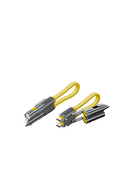 silabor 4’ü 1 Arada Çok Fonksiyonlu 240W Type-C Hızlı Şarj Kablosu – Gizleneb...