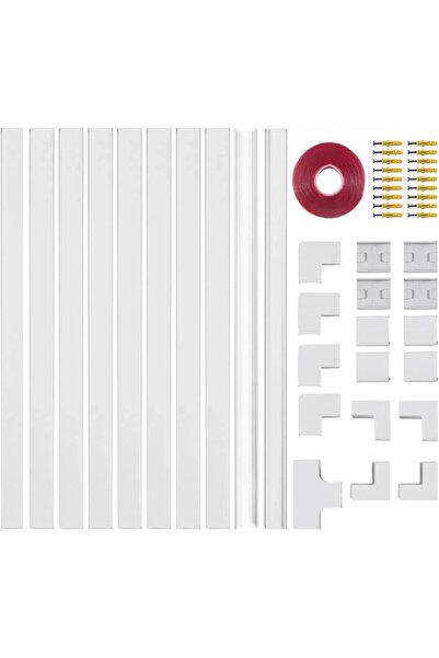 GENERAL طقم غطاء كابلات للحائط بطول 4 متر، 40 سم × 10 سم لإخفاء الكابلات و17 ...