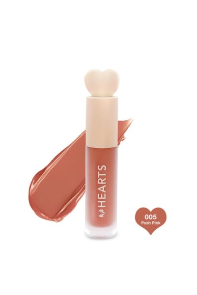 Hearts Matte Liquid Lipstick Bush Pink 005