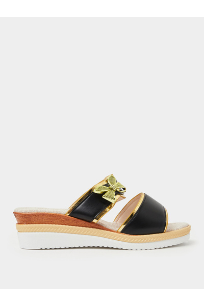 Take Two By Styli Bow Detail Wedge Heel Sandals