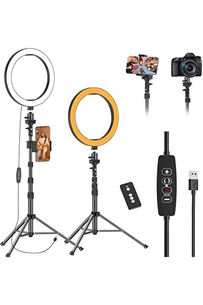 Emart 10" Ring Light with 55" Extendable Tripod Stands and Phone Holder