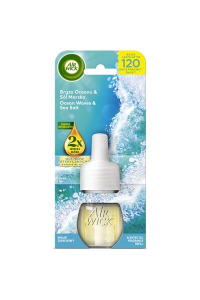 Air Wick Rezervă de parfum electric pentru cameră, Briză de mare și sare de m...