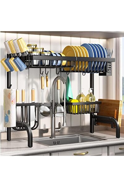 SAYZH Over The Sink Dish Drying Rack, 2 Tier Dish Drying Rack Adjustable (25....