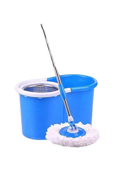 Generic Spin Mop With Bucket Set Blue/White 45cm