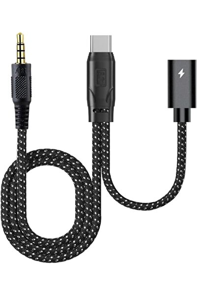 SWIUKPHE محول USB Type C إلى مقبس سماعة رأس 3.5 ملم، 2 في 1، محول USB C إلى م...