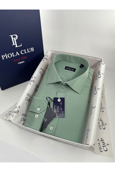 Piola Club Erkek Gömlek Su İtici Likralı Leke tutmazlık Kumaş Özelliği Uzun K...