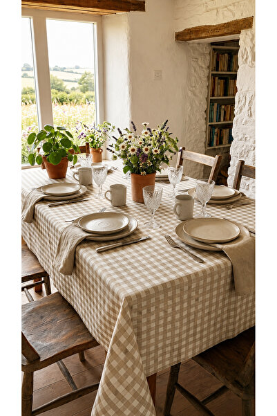 Attolya Tablecloth Gingham Pitikare Birthday Party Picnic Mat Stain-Proof