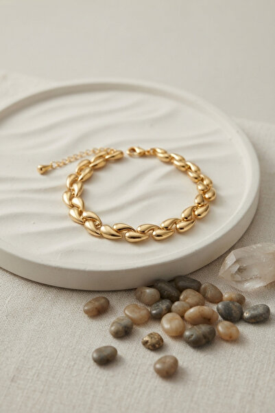 Skygo Gold Color Spiral Drop Model Women's Bracelet Tj-Bb8891