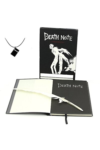 Funny Party Shop Jurnal Death Note, copertă din piele neagră, cu pix și colier