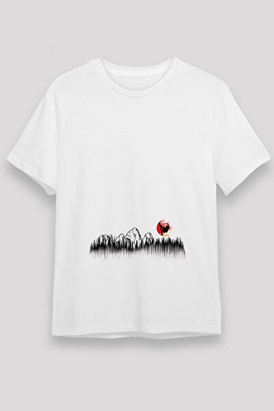 Darkhane Snowboarding Printed Unisex White T-Shirt - Tshirt