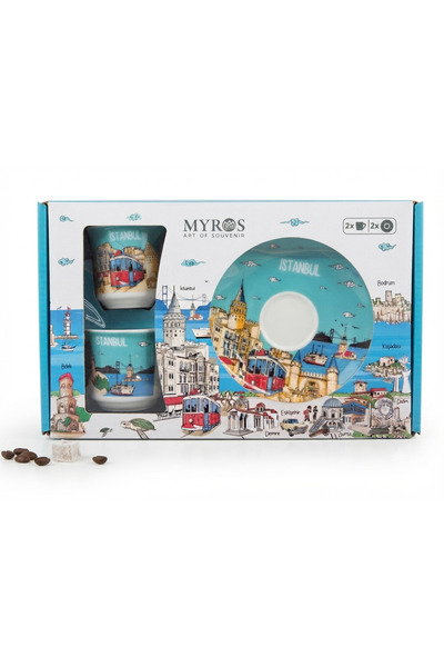 MEVLANA BAZAAR Istanbul Patterned 2-Person Cup Set