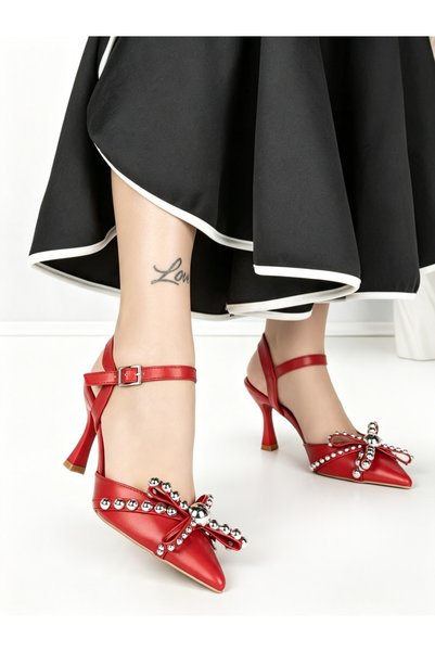 Beue Elisia red eco- Leather stiletto shoes