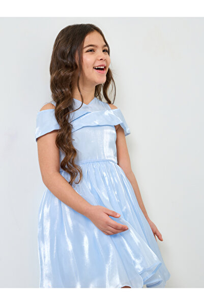 Take Two By Styli Girls A-Line Knee-Length Green Dress