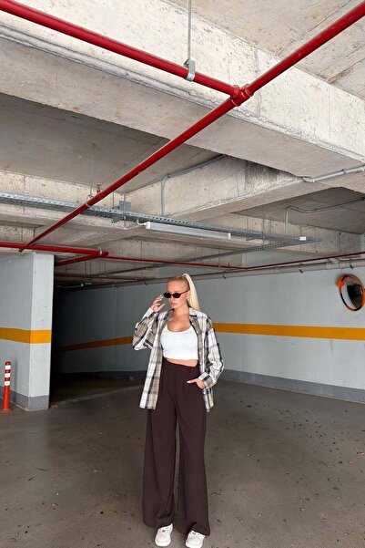 lizge giyim Bel Rubber Detail Palazzo Pants