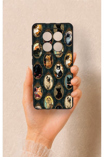 Vip Case Redmi Note 15 4g Compatible Vintage Cat Portraits Patterned Silicone...