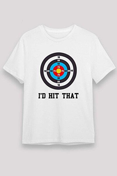 Darkhane Archery Printed Unisex White T-Shirt - Tshirt