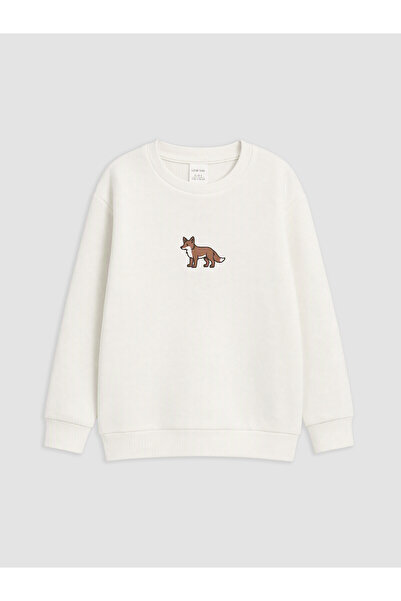 LC Waikiki Two Mt Shop Quality Lcw Kids White Printed Boys' Sweatshirt