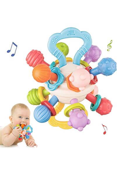 GENERAL Aprilwolf Baby Sensory Teething Toys 0-6 6-12 Months, Teething Relief...