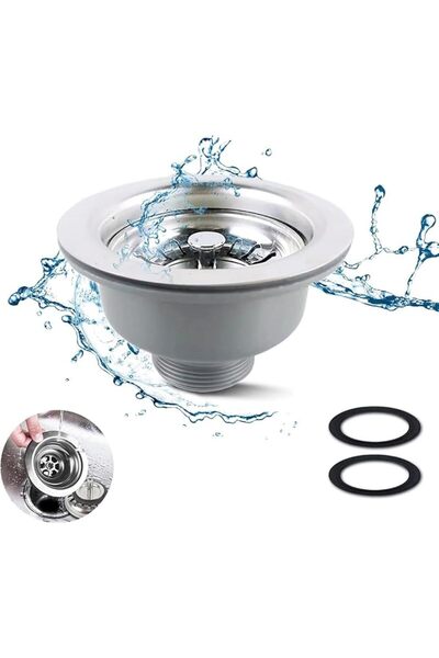 Khazna Kitchen Sink Collection Stainless Steel Strainer, Kitchen Sink Basket ...