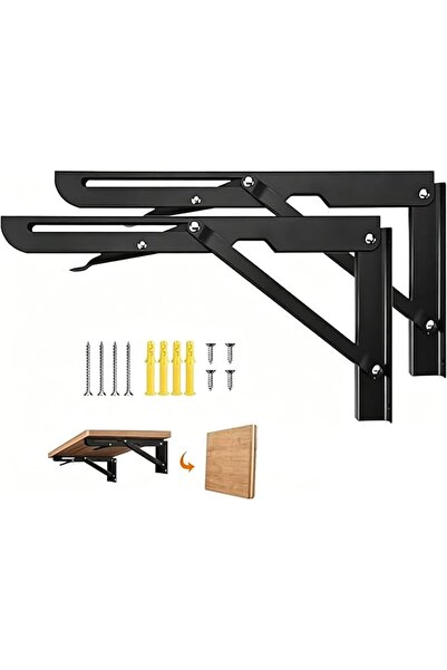 Generic Heavy Duty Cold-Rolled Steel Folding Shelf Brackets - 90° Self-Lockin...
