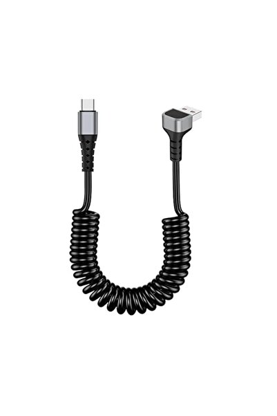 SYOSI كابل شحن سيارة USB-C قابل للسحب، بطول 5 أقدام - شاحن سريع مضاد للتشابك ...