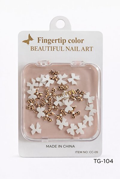 Gold Beauty 3D Fosforlu Kelebek Charm Tırnak Süsü - Protez tırnak Nail Art Sü...