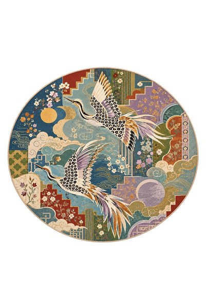 Rugs Modern Halı سجادة زخرفية منسوجة بنمط طائر الكركي من SDT sdtamour4143