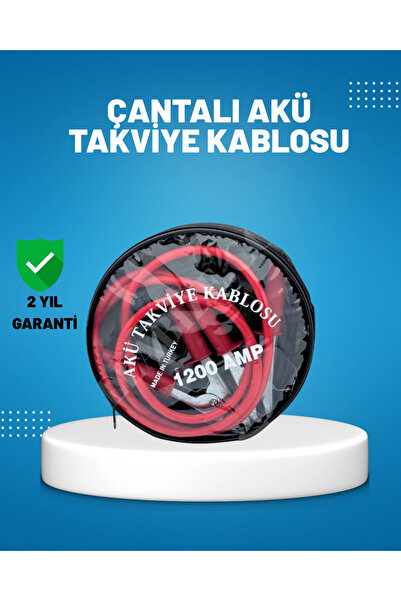 ARNEER Mey İthalat® 1200 Amper Akü Takviye Kablosu 2 Metre İzoleli Bakır Uçlu
