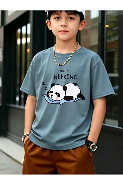 Take Two By Styli تي شيرت برقبة دائرية وطبعة باندا للأطفال من Kids Happy Weekend