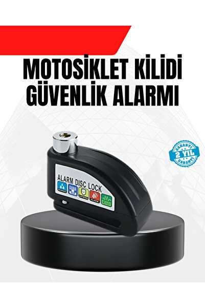 Mey İthalat® Alarm Disk Fren Kilidi Paslanmaz Çelik Motosiklet Scooter Bisiklet